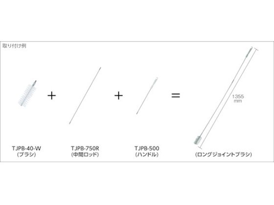 TRUSCO ジョイントブラシ 10mm HACCP対応 ホワイト TJPB-10-W 通販