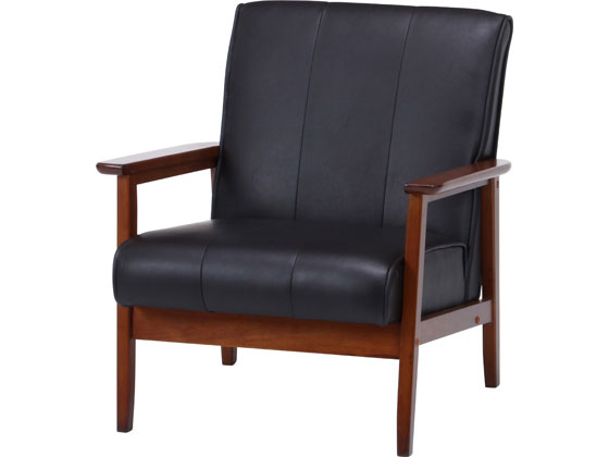 １人掛けソファー バイキャストＰＵソファー ラバーズ ダークブラウン 椅子ソファ