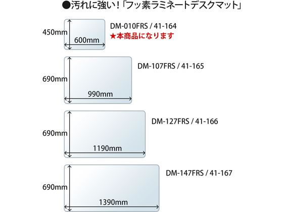 プラス フッ素ラミネートデスクマットミニ1.2S 41-164 DM-010FRS