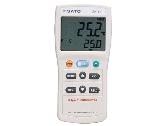 佐藤計量器 デジタル温度計 指示計のみ -73.3～1371.0°C SK-1110