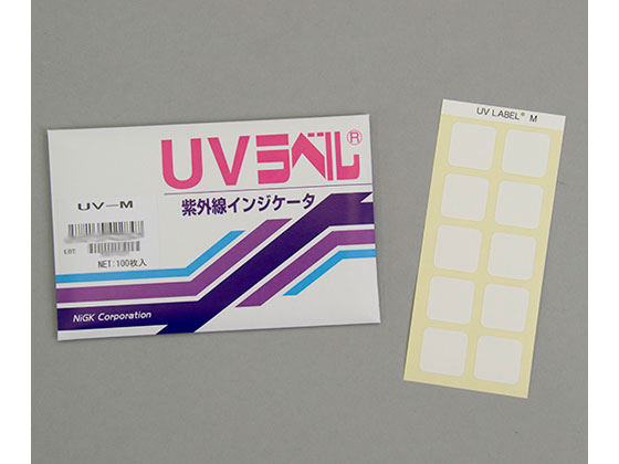 日油技研工業 UVラベル(R)(不可逆 紫外線検知)100枚入 UV-M