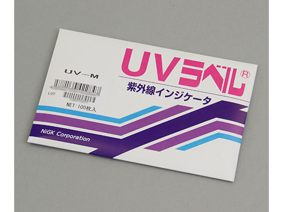 日油技研工業 UVラベル(R)(不可逆 紫外線検知)100枚入 UV-M