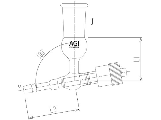 旭製作所 高真空グリースレスドレンバルブ芯棒材質:PTFE 2488-1L