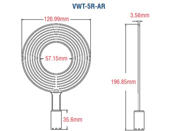 VIRTUAL ウェハー用真空ピンセットチップ 300mm用 VWT-5R-AR