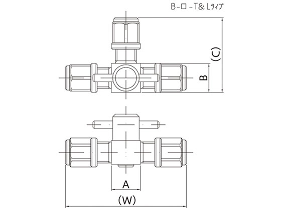 アズワン ミニチュアCTFE3方コック(チューブ接続タイプ) B-4-3L 通販
