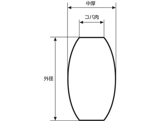 アズワン 両凸レンズ φ40mm 焦点距離:40mm バックフォーカス:34.59mm