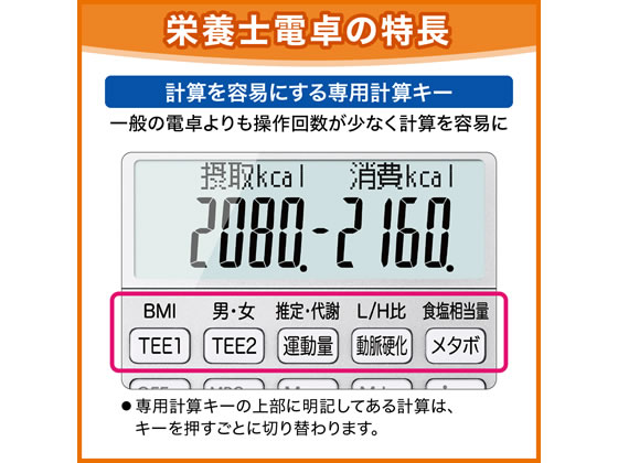 カシオ計算機 職種別専用計算電卓 栄養士電卓 SP-100DI【通販 