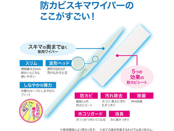 アース製薬 らくハピ エアコンの防カビ スキマワイパーセット1セット