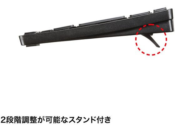 サンワサプライ Bluetoothスリムキーボード テンキーなし SKB-BT23BKN