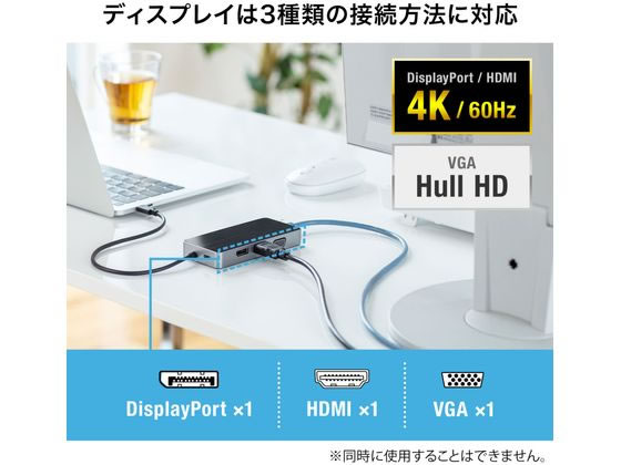 サンワサプライ USB Type-Cドッキングステーション USB-DKM2BK